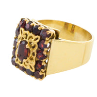 Vintage 14 carat gold ring with garnets-Vintage Rings-The Antique Ring Shop