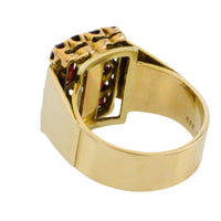 Vintage 14 carat gold ring with garnets-Vintage Rings-The Antique Ring Shop