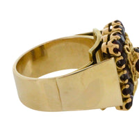 Vintage 14 carat gold ring with garnets-Vintage Rings-The Antique Ring Shop