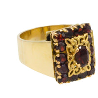 Vintage 14 carat gold ring with garnets-Vintage Rings-The Antique Ring Shop