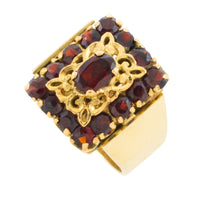 Vintage 14 carat gold ring with garnets-Vintage Rings-The Antique Ring Shop