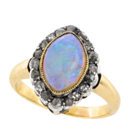 Victorian opal and rose diamond ring-Antique rings-The Antique Ring Shop
