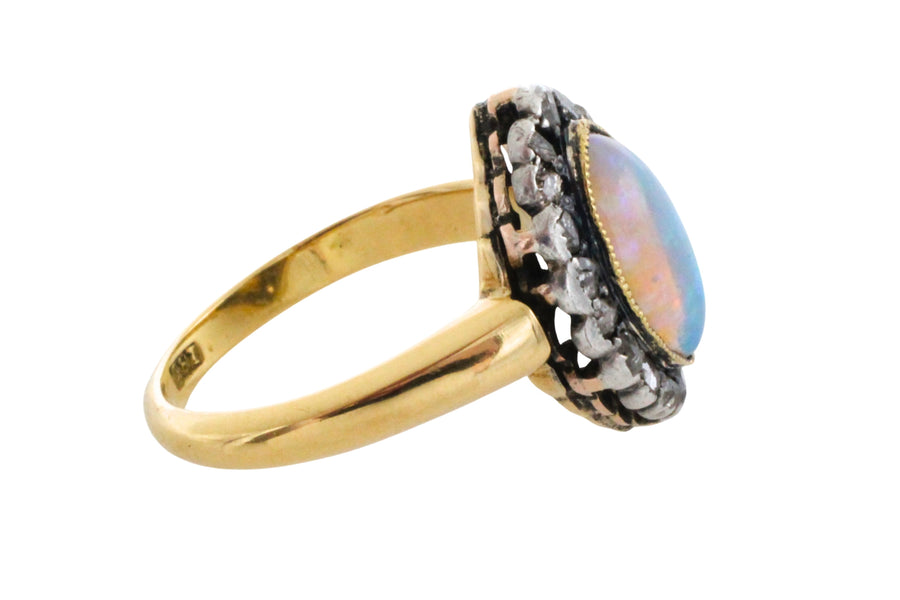 Victorian opal and rose diamond ring-Antique rings-The Antique Ring Shop