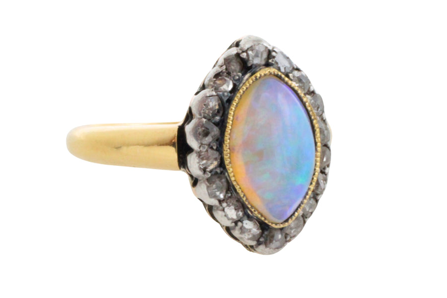 Victorian opal and rose diamond ring-Antique rings-The Antique Ring Shop
