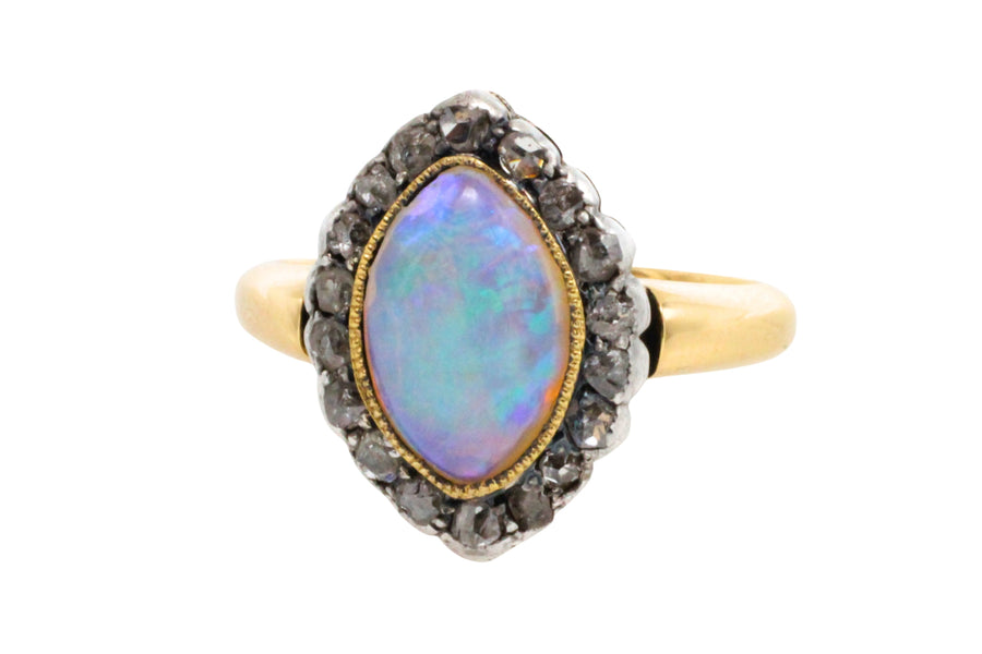 Victorian opal and rose diamond ring-Antique rings-The Antique Ring Shop