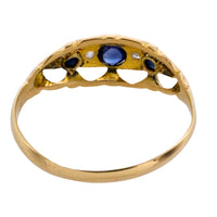 Sapphire and rose diamond ring from 1914-Antique rings-The Antique Ring Shop
