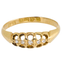 Five stone diamond ring from 1901-Antique rings-The Antique Ring Shop