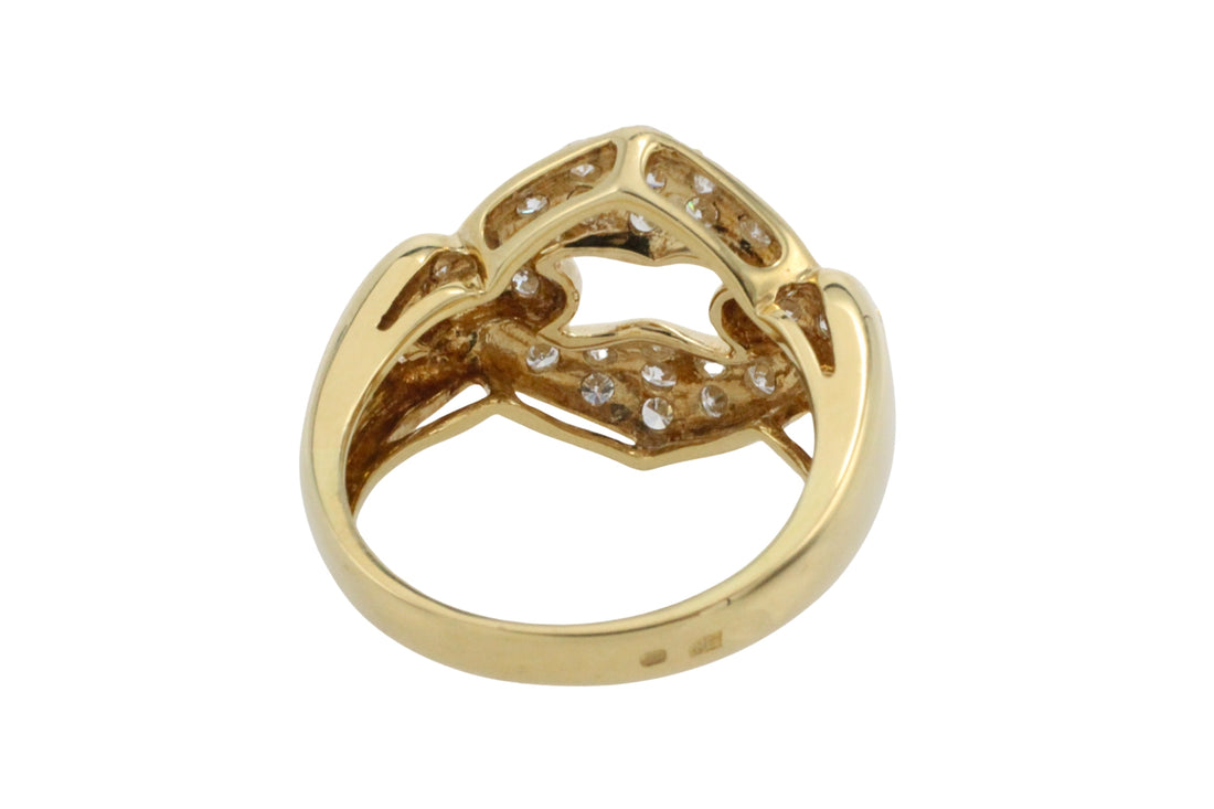 Brilliant cut diamond ring in 18 carat gold-The Antique Ring Shop