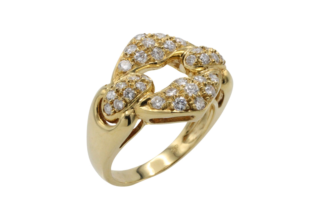 Brilliant cut diamond ring in 18 carat gold-The Antique Ring Shop