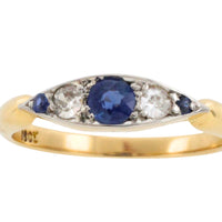 Edwardian sapphire and diamond ring-Antique rings-The Antique Ring Shop