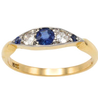 Edwardian sapphire and diamond ring-Antique rings-The Antique Ring Shop