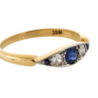 Edwardian sapphire and diamond ring-Antique rings-The Antique Ring Shop