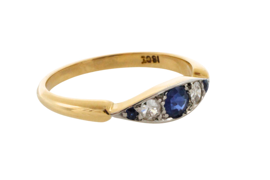 Edwardian sapphire and diamond ring-Antique rings-The Antique Ring Shop