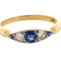 Edwardian sapphire and diamond ring-Antique rings-The Antique Ring Shop