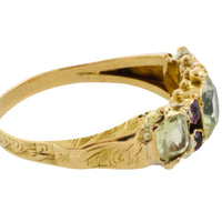 Victorian chrysoberyl and tourmaline ring-Antique rings-The Antique Ring Shop
