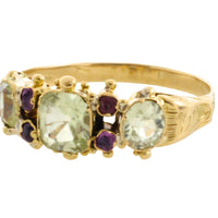 Victorian chrysoberyl and tourmaline ring-Antique rings-The Antique Ring Shop