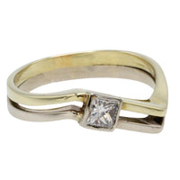 Princess cut diamond ring-Vintage Rings-The Antique Ring Shop