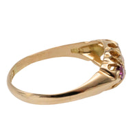 Ruby and rose diamond ring from 1910-The Antique Ring Shop