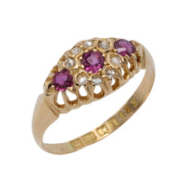 Ruby and rose diamond ring from 1910-The Antique Ring Shop