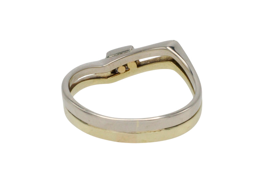 Princess cut diamond ring-Vintage Rings-The Antique Ring Shop