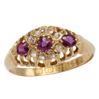Ruby and rose diamond ring from 1910-The Antique Ring Shop