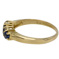 Vintage sapphire and diamond ring in 18 carat gold-The Antique Ring Shop