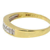 Princess cut diamond ring in 18 carat gold-wedding rings-The Antique Ring Shop