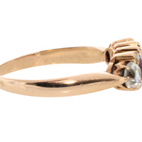 Antique ruby and old cut diamond ring