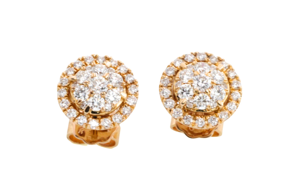 Diamond studs in 18 carat gold-Earrings-The Antique Ring Shop