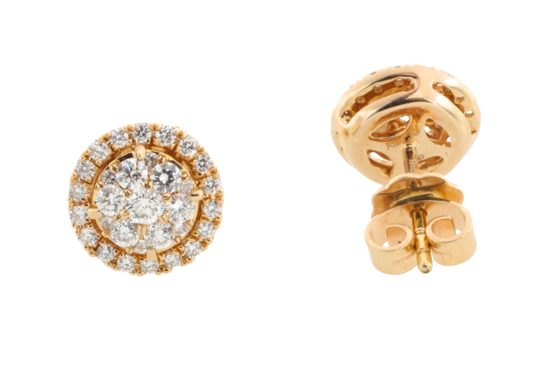 Diamond studs in 18 carat gold-Earrings-The Antique Ring Shop
