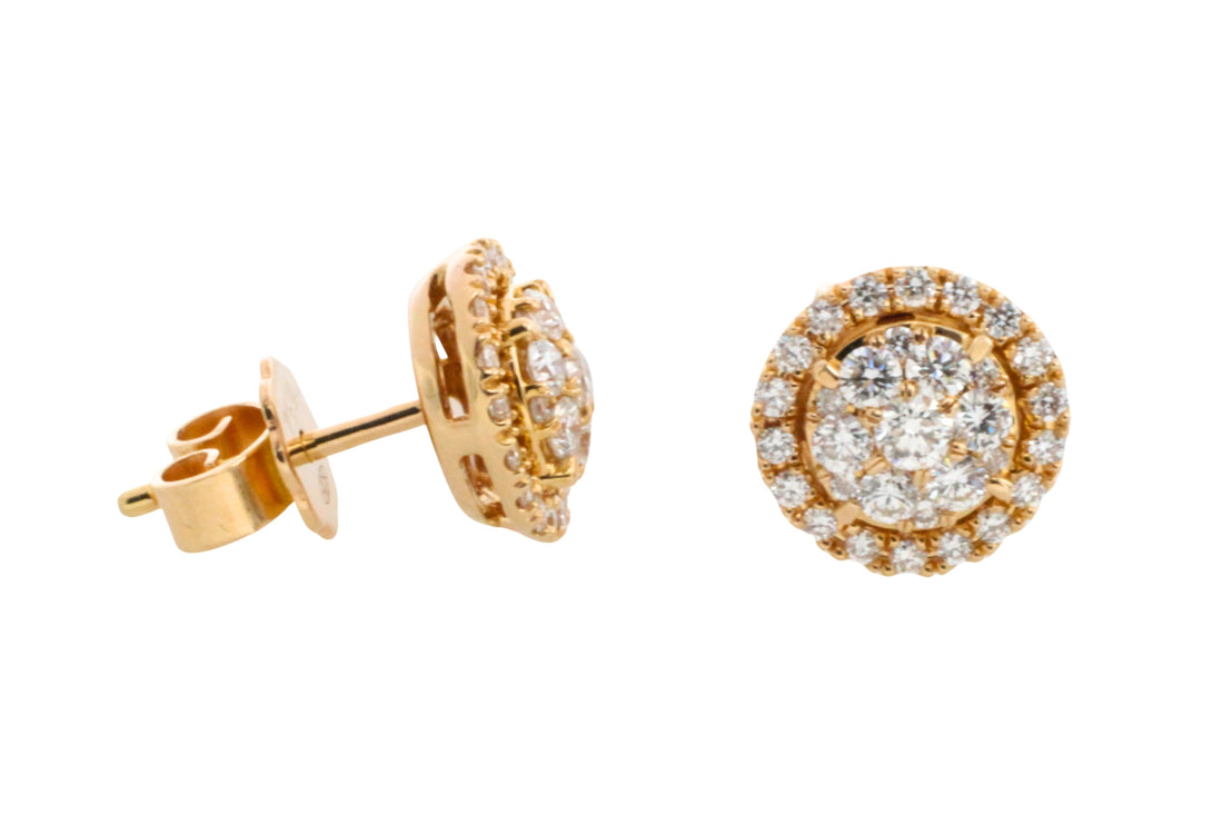Diamond studs in 18 carat gold-Earrings-The Antique Ring Shop