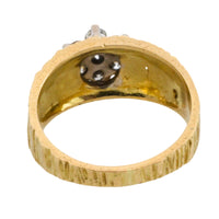 Vintage bark testured diamond ring-Vintage Rings-The Antique Ring Shop