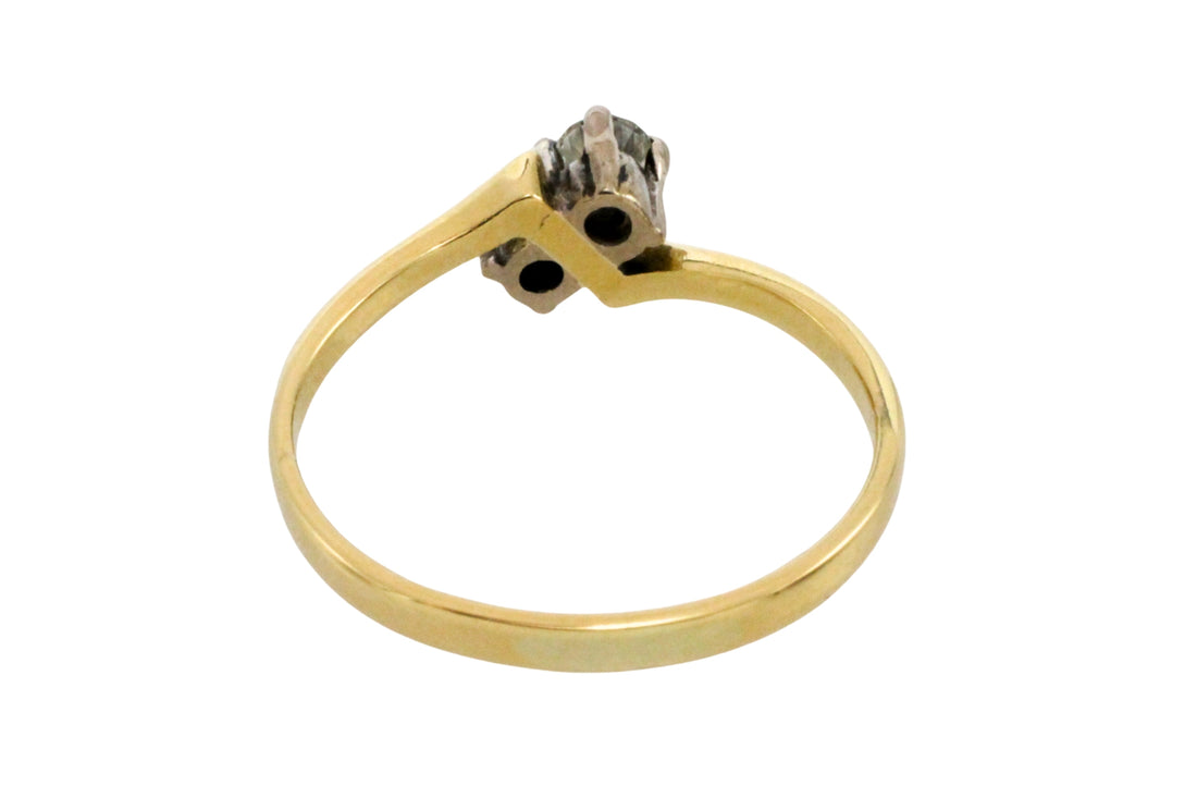 Sapphire and diamond Toi et Moi ring-The Antique Ring Shop