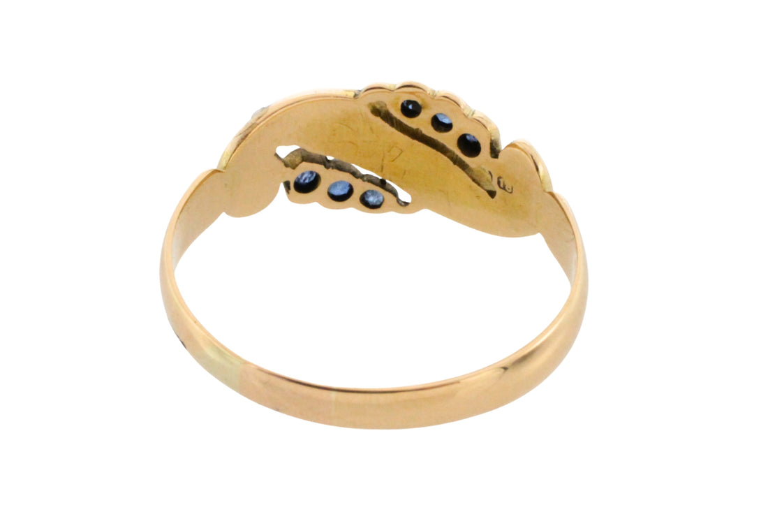 Edwardian sapphire and pearl ring from 1908