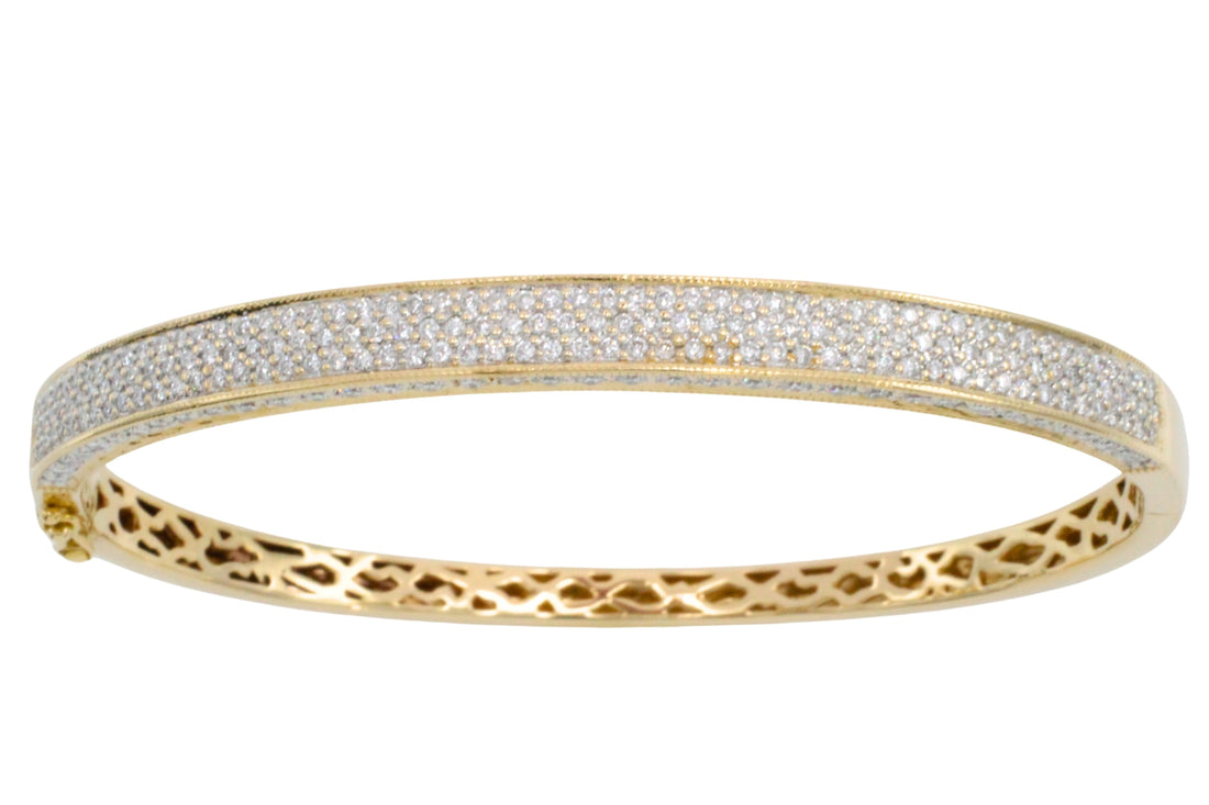 Diamond bracelet in 14 carat gold-Bracelets-The Antique Ring Shop