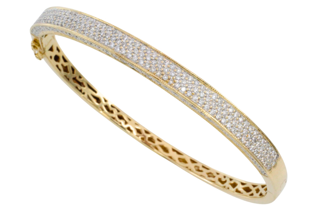 Diamond bracelet in 14 carat gold-Bracelets-The Antique Ring Shop