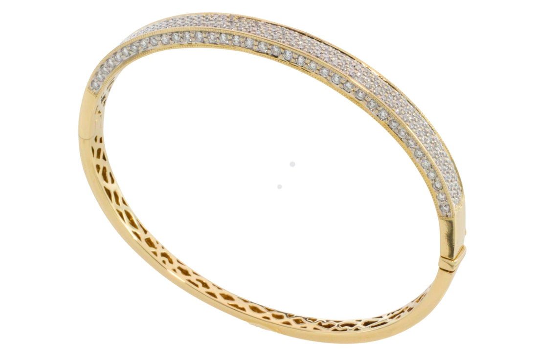 Diamond bracelet in 14 carat gold-Bracelets-The Antique Ring Shop