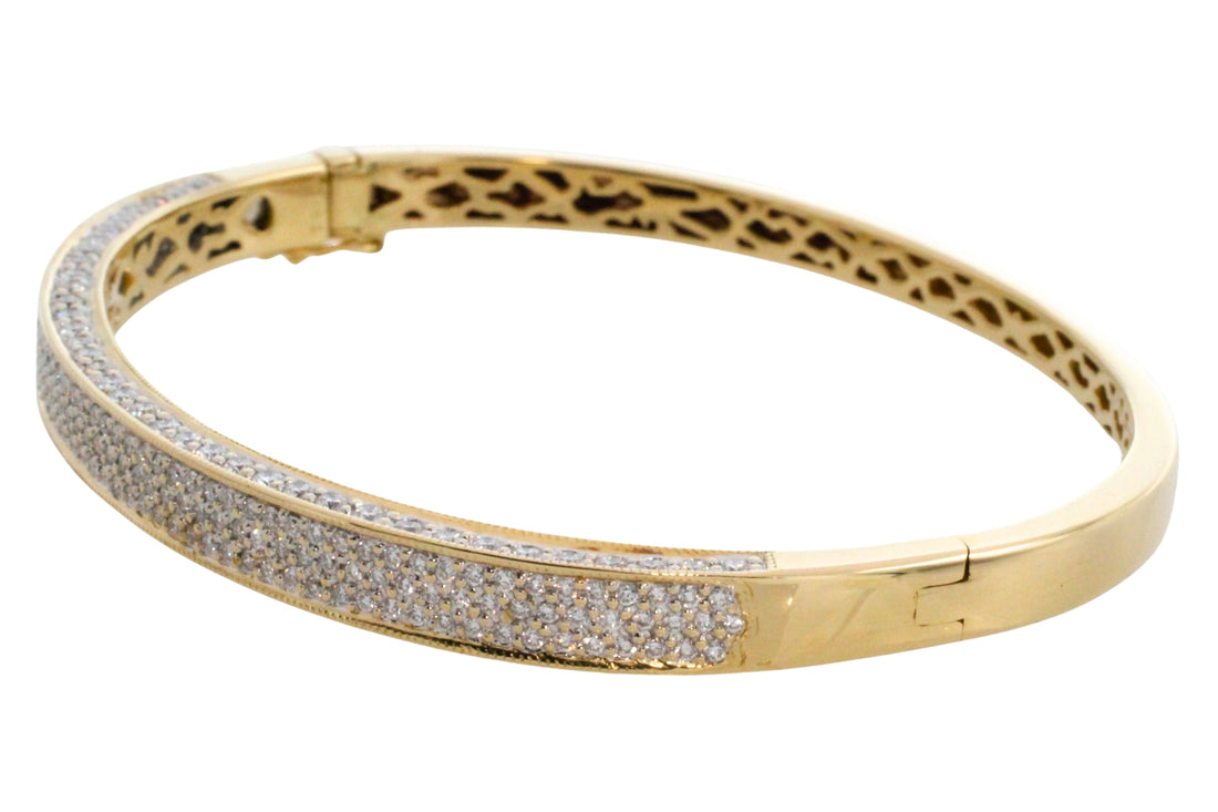 Diamond bracelet in 14 carat gold-Bracelets-The Antique Ring Shop