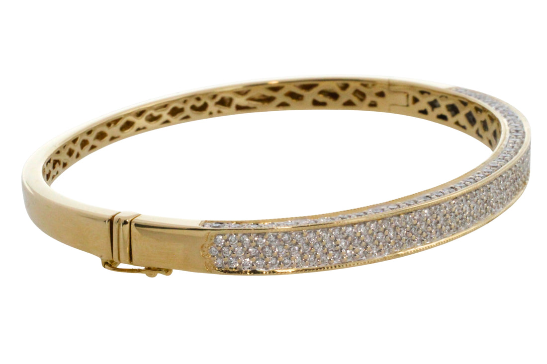 Diamond bracelet in 14 carat gold-Bracelets-The Antique Ring Shop