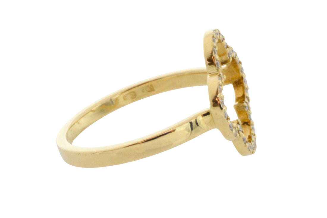 Diamond ring in 14 carat gold-Vintage Rings-The Antique Ring Shop