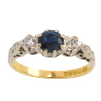 Vintage sapphire and diamond ring