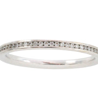 18 carat gold half eternity band with diamonds-wedding rings-The Antique Ring Shop