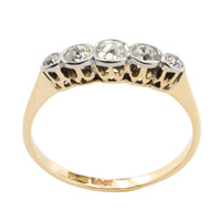 Edwardian period five stone old cut diamond ring-Antique rings-The Antique Ring Shop