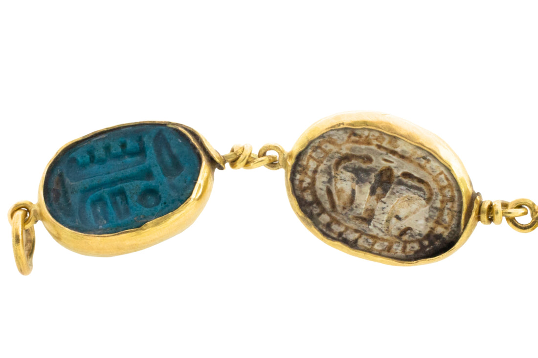 Scarab beetle bracelet in 18 carat gold