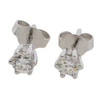 Diamond studs in 14 carat white gold-Earrings-The Antique Ring Shop