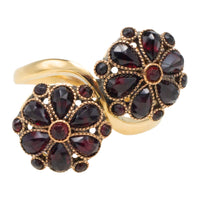 Vintage Toi et Moi garnet ring