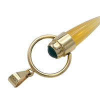 Citrine and chrysoberyl pendant in 14 carat gold-Pendants-The Antique Ring Shop