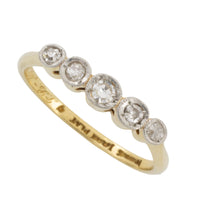 five stone diamond ring from 1926-vintage rings-The Antique Ring Shop