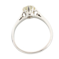 Vintage one carat old cut diamond ring in white gold.-engagement rings-The Antique Ring Shop