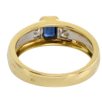 Sapphire and diamond ring in 18 carat gold